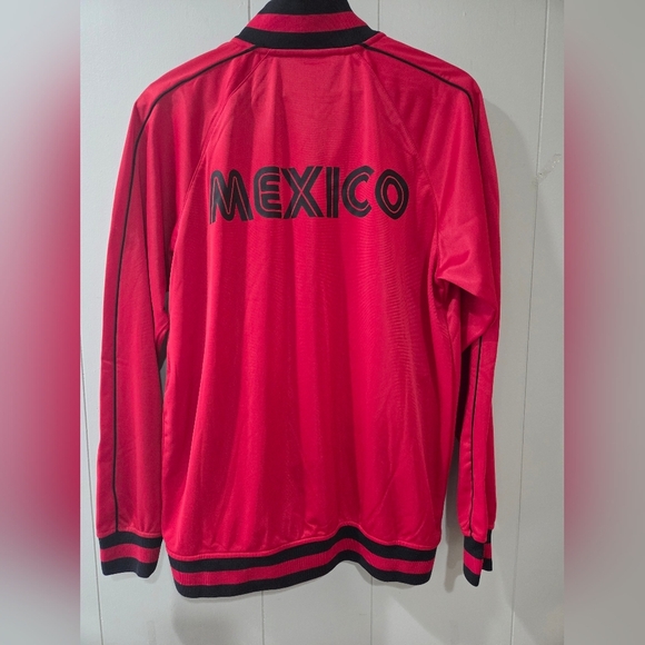 Rhinox Mexico Soccer Red Full Zip Track Jacket Mens Large - Picture 3 of 7